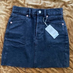 Mango Denim Skirt - XS Black